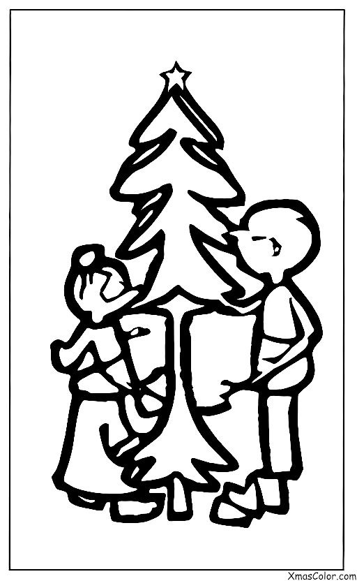 Christmas / I'll Be Home for Christmas: A family decorating their Christmas tree