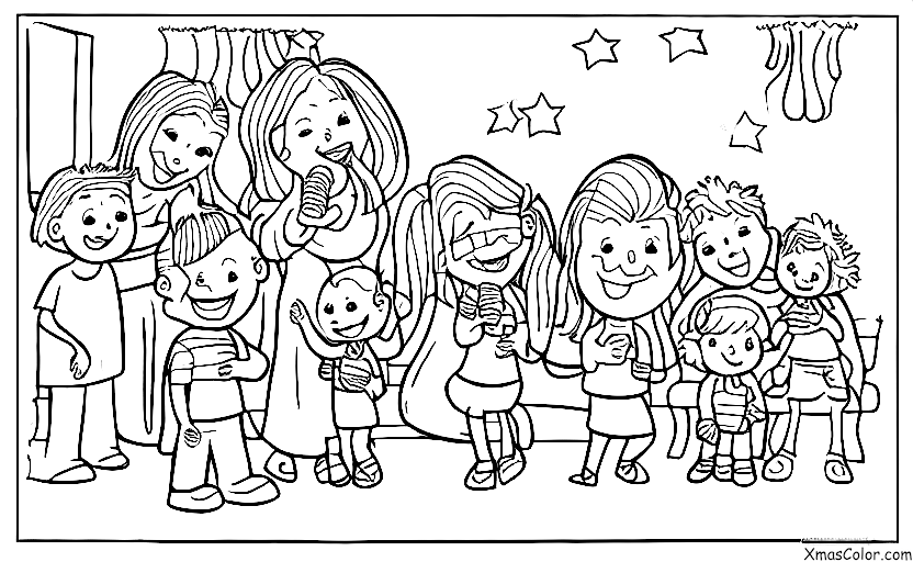 Christmas / I'll Be Home for Christmas: A family singing together