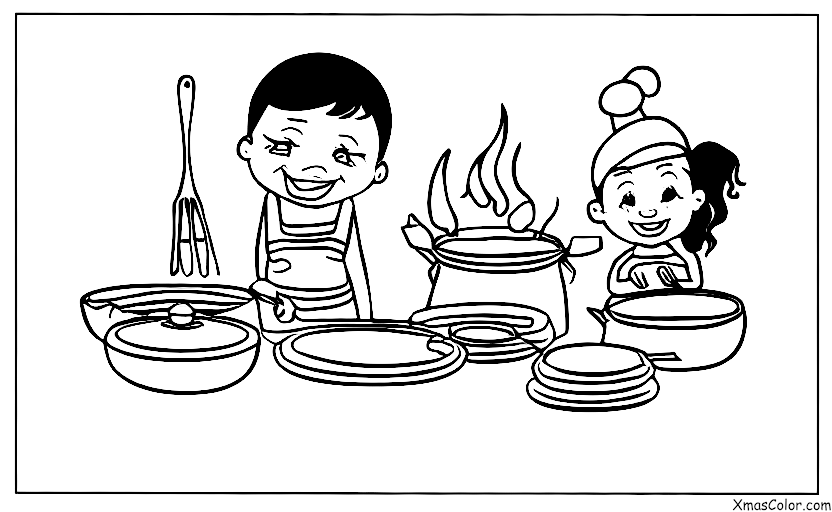 Christmas / I'll Be Home for Christmas: A woman cooking in the kitchen