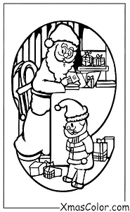 Christmas / I'll Be Home for Christmas: Santa checking his list