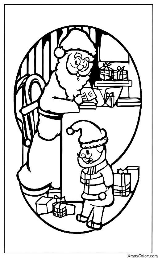 Christmas / I'll Be Home for Christmas: Santa checking his list