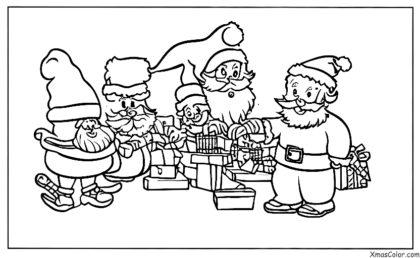 Christmas / I'll Be Home for Christmas: Santa Claus in his workshop