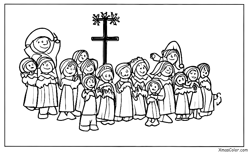 Christmas / Joy to the World: A church choir singing "Joy to the World" on Christmas Eve
