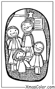 Christmas / Joy to the World: A group of people caroling "Joy to the World" door to door