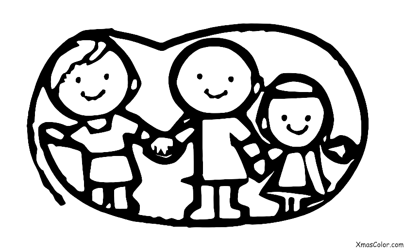 Christmas / Love: A boy and a girl holding hands