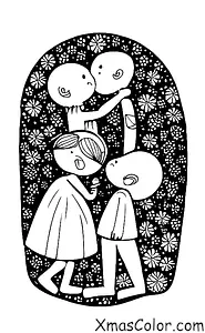 Christmas / Love: A couple kissing under the mistletoe