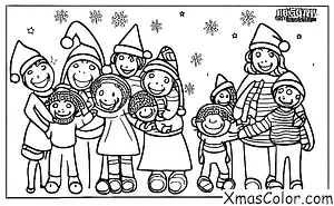 Christmas / Love: A family sharing a hug