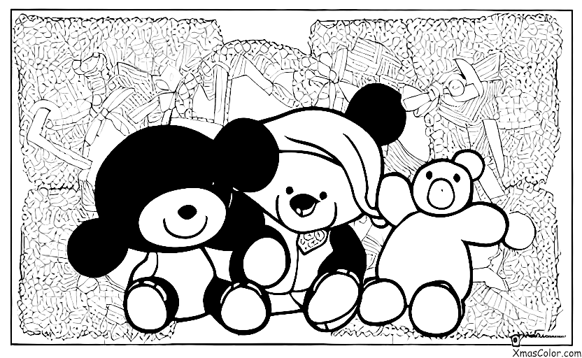 Christmas / Love: A girl hugging her teddy bear