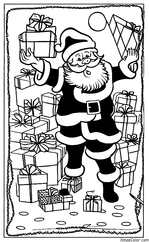 Christmas / Magic of Christmas: Santa Claus delivering presents