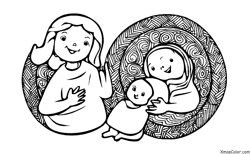 Christmas / Mary: Mary holding baby Jesus