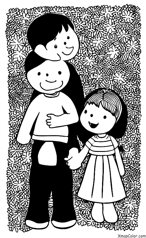 Christmas / Mistletoe: A boy and a girl standing under the mistletoe