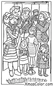 Christmas / Modern Christmas: A family attending a holiday concert