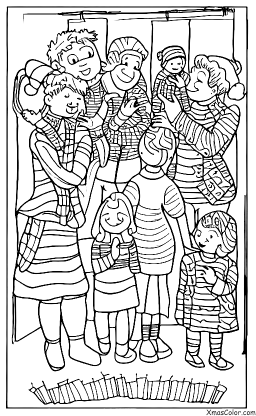 Christmas / Modern Christmas: A family attending a holiday concert