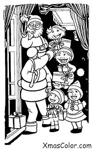 Christmas / Mr. & Mrs. Claus: Mr. & Mrs. Claus delivering presents