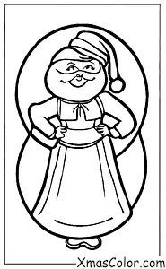 Christmas / Mr. & Mrs. Claus: Mrs. Claus baking cookies