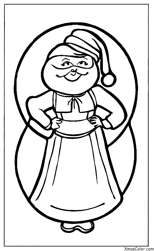 Christmas / Mr. & Mrs. Claus: Mrs. Claus baking cookies