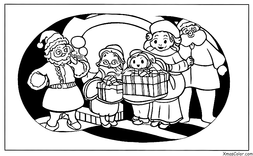 Christmas / Mrs. Claus: Mrs. Claus handing out Christmas cookies