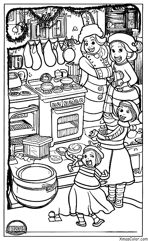 Christmas / Mrs. Claus: Mrs. Claus in the kitchen cooking