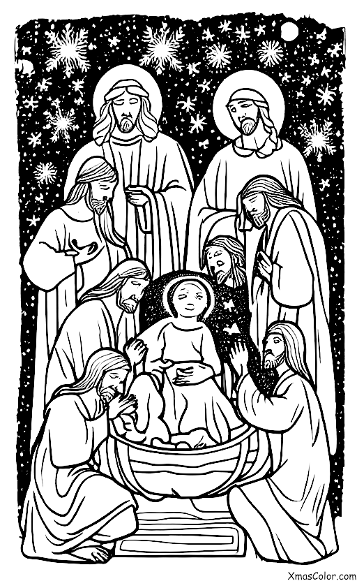 Christmas / Nativity Scene: Jesus in the manger