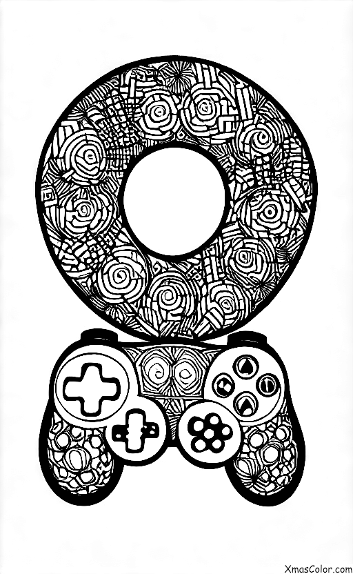 Christmas / Nerdy Christmas: A Christmas wreath made out of video game controllers