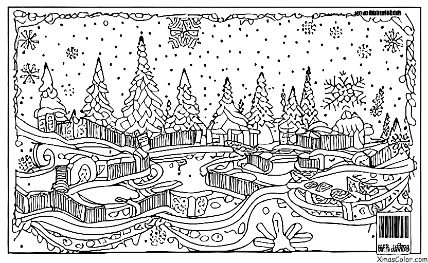 Christmas / Outdoor Christmas activities: Ice skating on a frozen pond