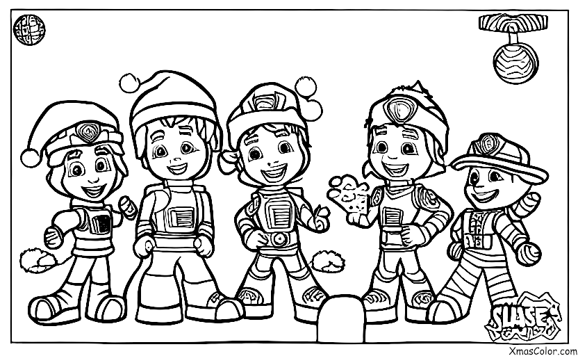 Christmas / PAW Patrol Christmas: Chase and Rubble building a snowman