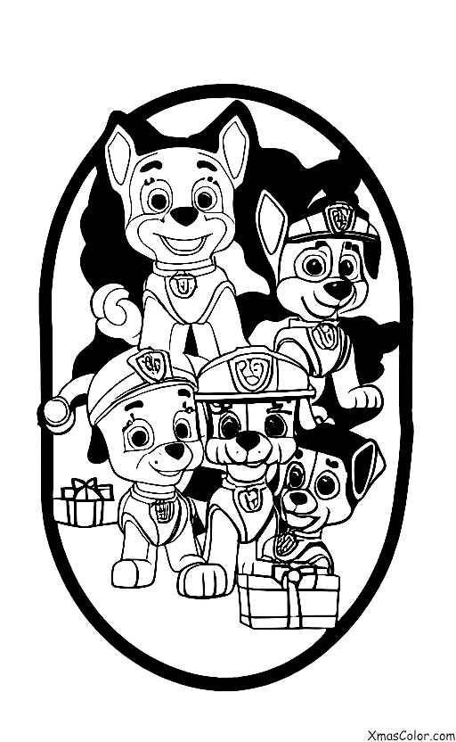 Christmas / PAW Patrol Christmas: The PAW Patrol pups helping Santa deliver presents