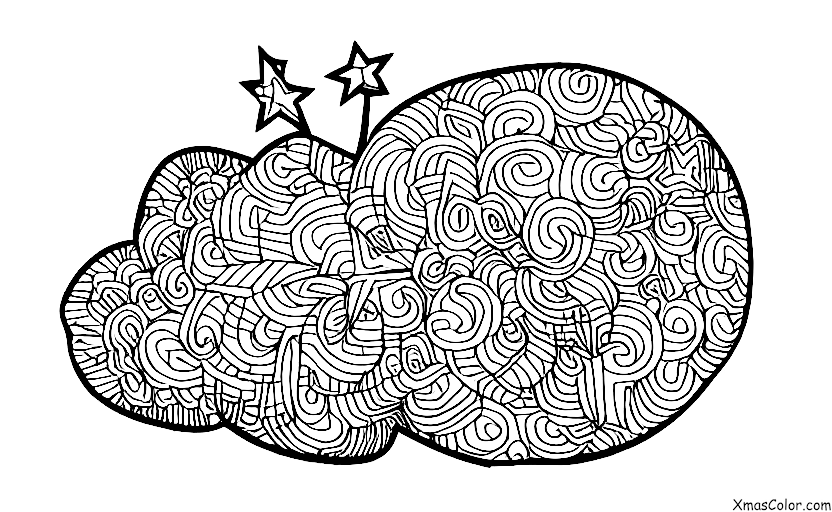 Christmas / Peace: A close up of a decorated Christmas tree with a star at the top