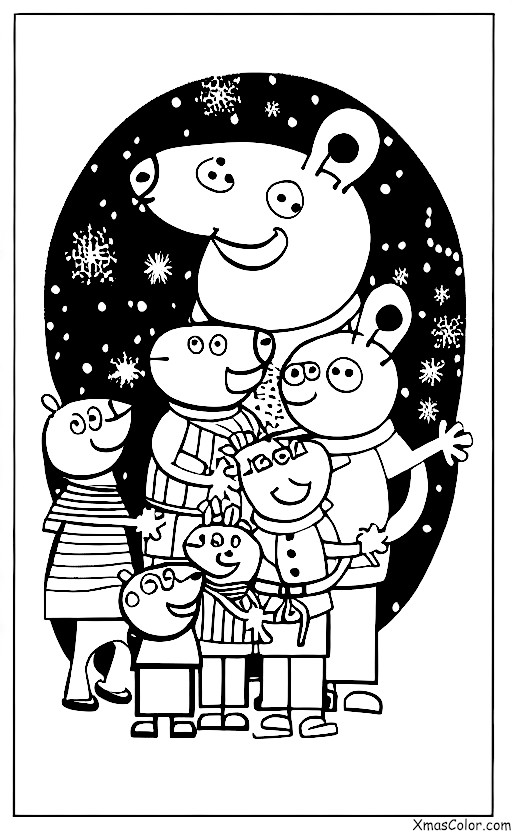 Christmas / Peppa Pig Christmas: Peppa and her family decorating their Christmas tree