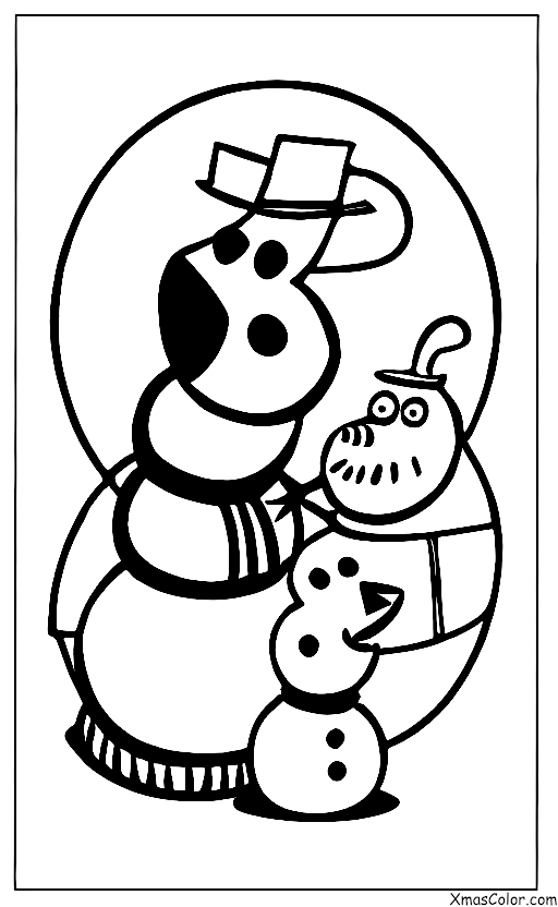 Christmas / Peppa Pig Christmas: Peppa and her friends making a snowman