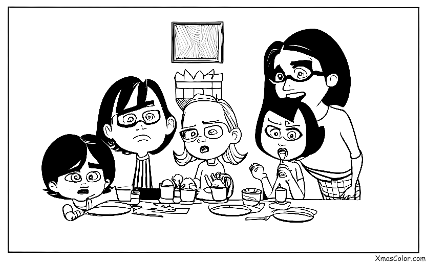 Christmas / Pixar Christmas: A scene from the film " The Incredibles "