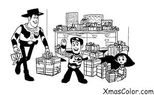 Christmas / Pixar Christmas: A scene from the film " Toy Story "