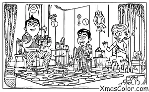 Christmas / Pixar Christmas: A scene from the movie "Coco"