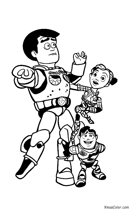 Christmas / Pixar Christmas: A scene from the movie "Toy Story"