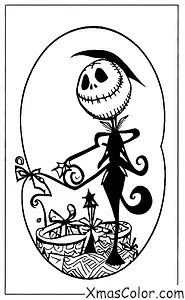 Christmas / Pixar Christmas: "The Nightmare Before Christmas" Coloring Page
