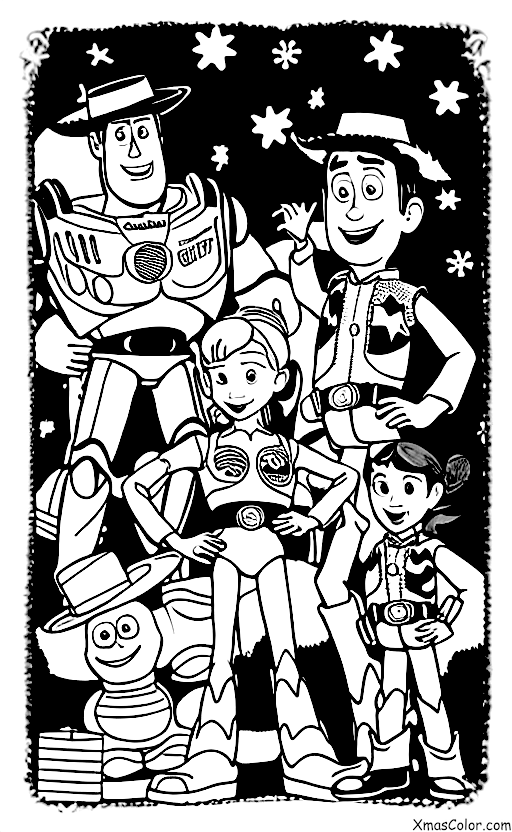 Christmas / Pixar Christmas: The Toy Story gang decorating for Christmas