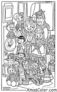 Christmas / Pixar Christmas: The toys from Toy Story celebrating Christmas