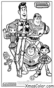 Christmas / Pixar Christmas: "Toy Story" Coloring Page