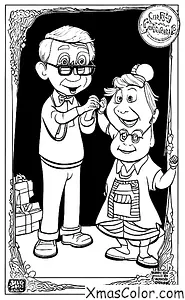 Christmas / Pixar Christmas: "Up" Coloring Page