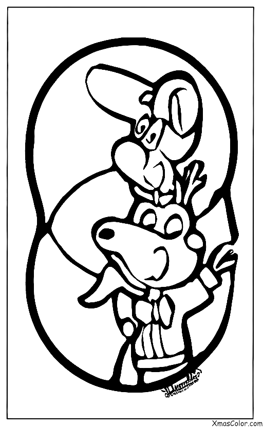 Christmas / Rudolph the Red-Nosed Reindeer: Rudolph getting his nose ready for Christmas