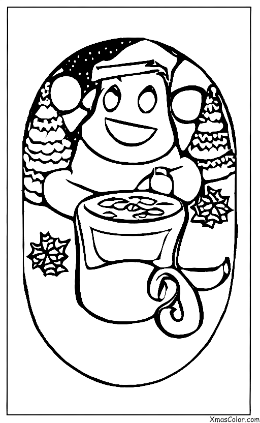 Christmas / Rudolph the Red-Nosed Reindeer: Rudolph having a hot chocolate