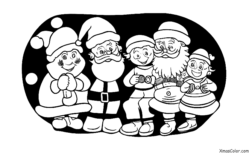 Christmas / Santa Claus: Kids meeting Santa at the mall