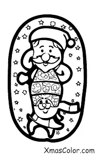 Christmas / Santa Claus: Santa going down a slide