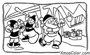 Christmas / Santa Claus: Santa playing baseball