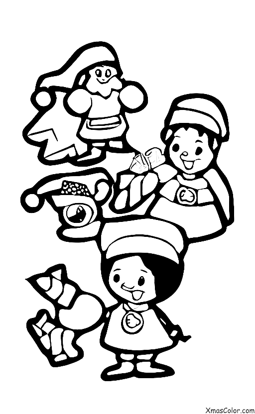 Christmas / Santa's Helpers: Santa's elves making toys