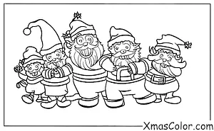 Christmas / Santa's reindeers: Santa and his reindeers taking a break