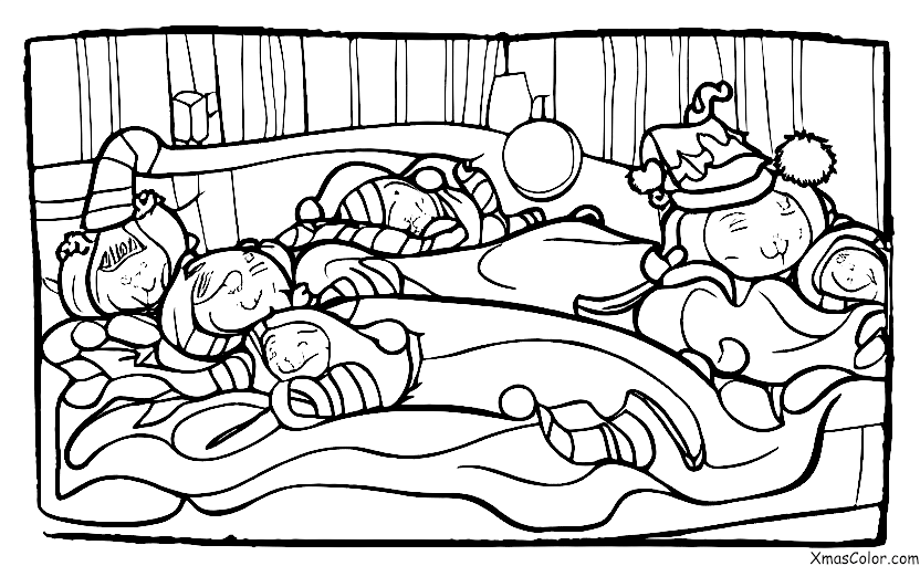 Christmas / Santa's reindeers: Santa's reindeers sleeping