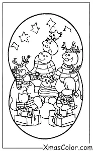 Christmas / Santa's reindeers: The reindeers eating