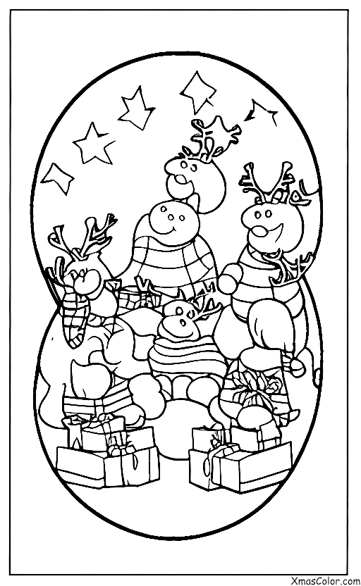 Christmas / Santa's reindeers: The reindeers eating