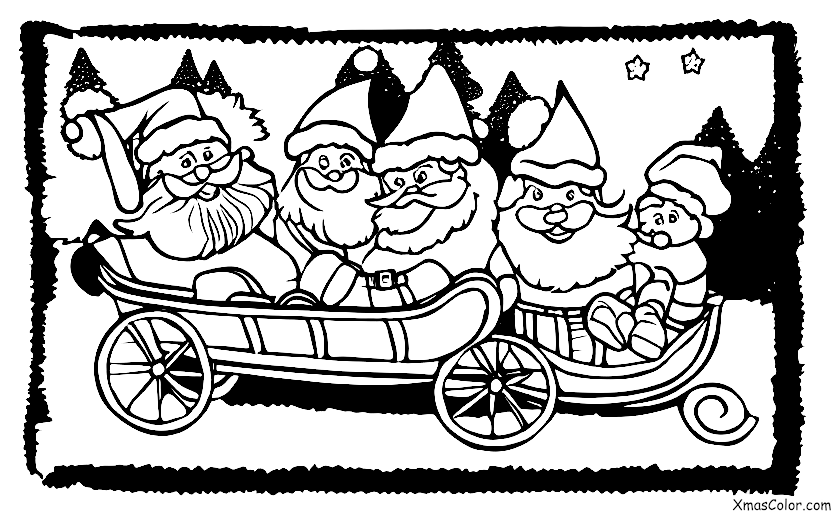Christmas / Santa's sleigh: Santa driving his sleigh